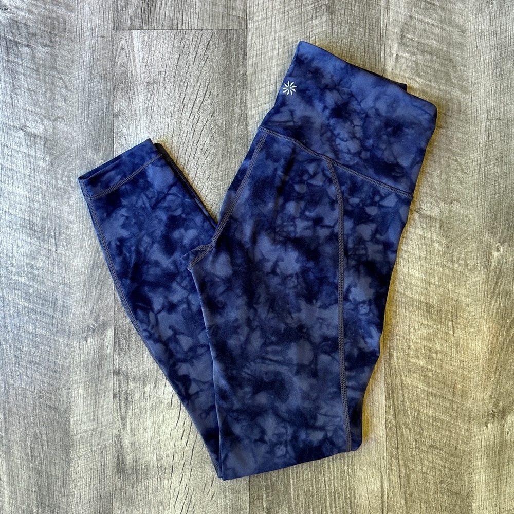 Athleta Tie-Dye Blue Legging 25” - XS - Picture 2 of 13